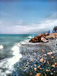 Scenic view of sea against sky