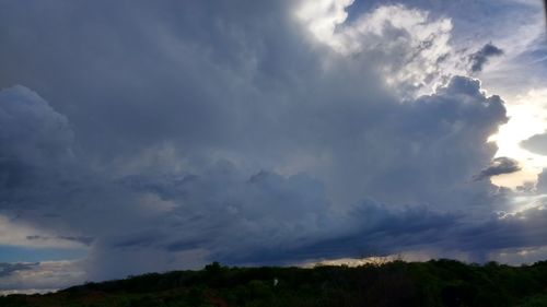 Low angle view of storm clouds in sky