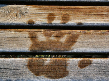 Full frame shot of old wooden plank