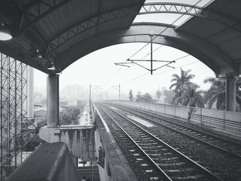 View of railroad station platform