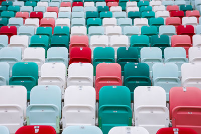 Full frame shot of empty chairs