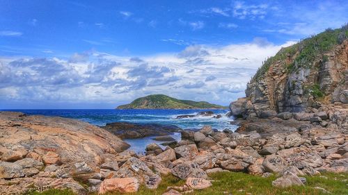 Scenic view of sea against sky