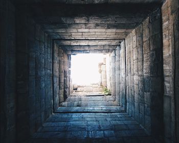 Narrow corridor of building