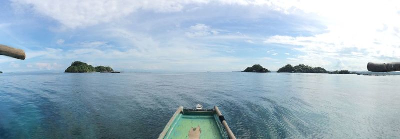 Panoramic view of sea against sky