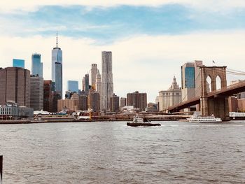 View of buildings in city at waterfront