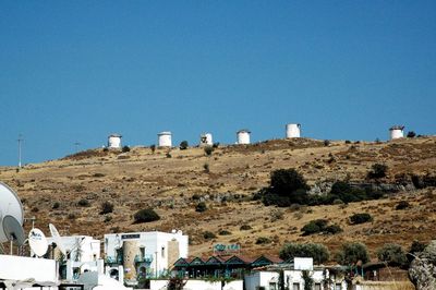 Built structure against clear blue sky