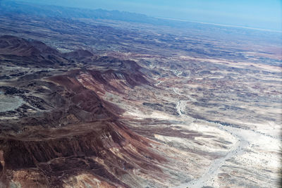 Aerial view of dramatic landscape