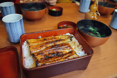 Rice with grilled eel