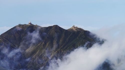 Low angle view of mountain against sky