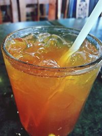 Close-up of drink on table