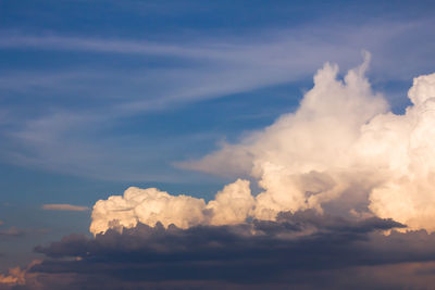 Low angle view of clouds in sky