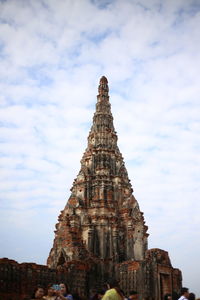 Low angle view of phra nakhon si ayutthaya against sky