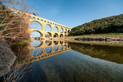 Arch aqueduct over the gardon river