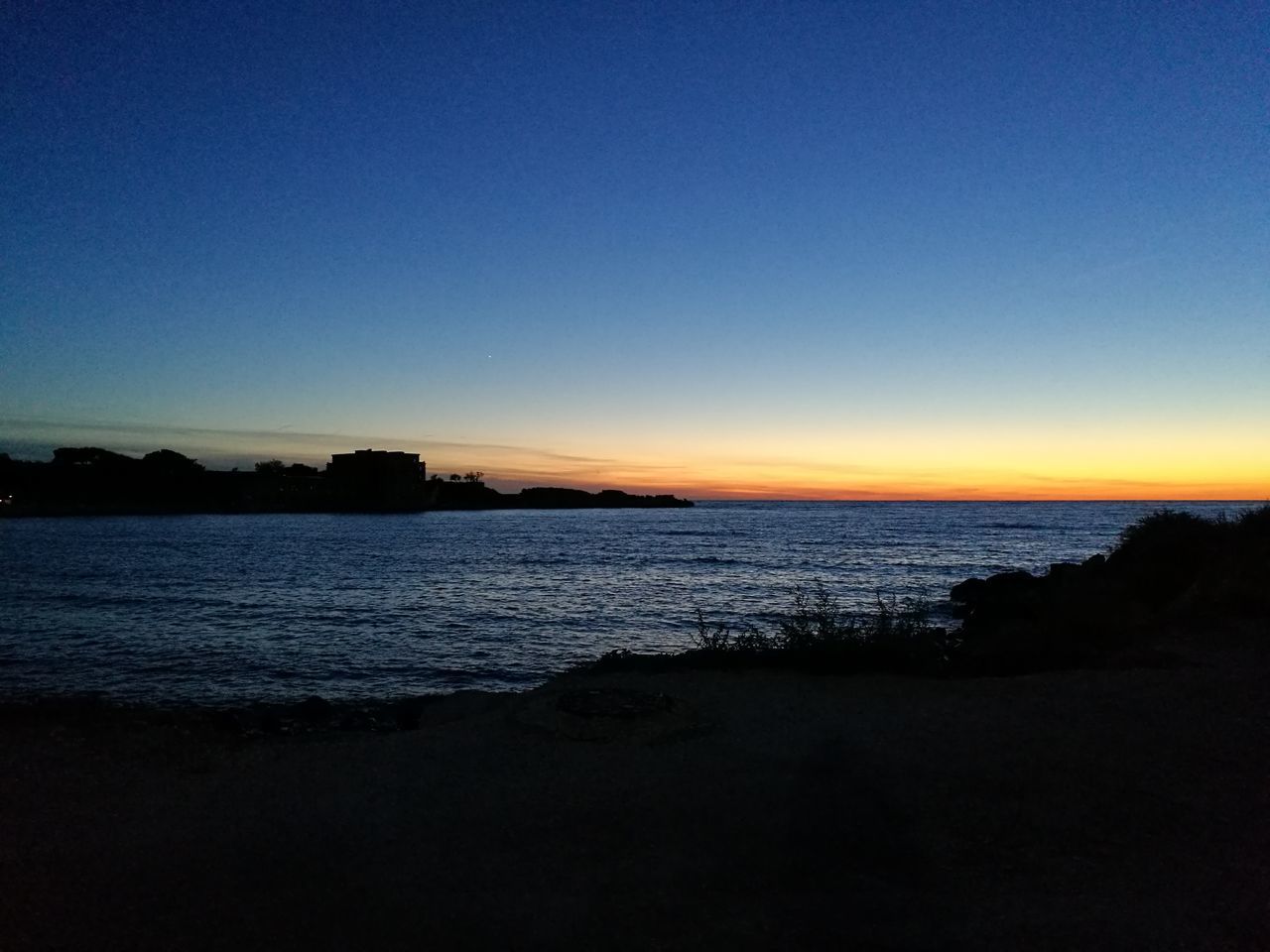 SCENIC VIEW OF CALM SEA AGAINST CLEAR SKY