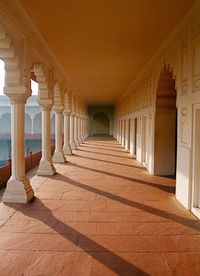 Corridor of historic building