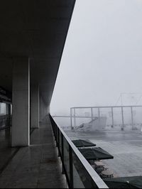 Empty bridge against sky