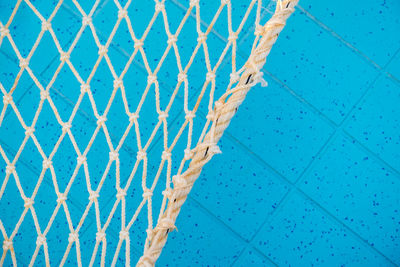 Low angle view of pool netting