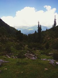 Scenic view of mountains