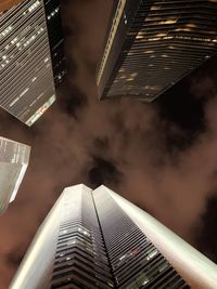 Low angle view of modern building against sky