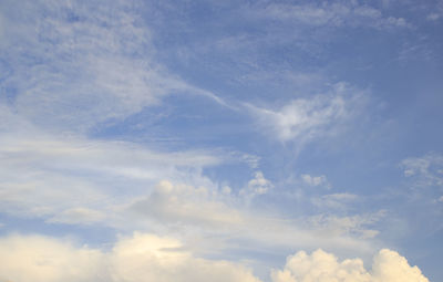 Low angle view of clouds in sky