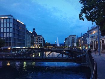 Bridge over river in city