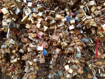 Full frame shot of padlocks