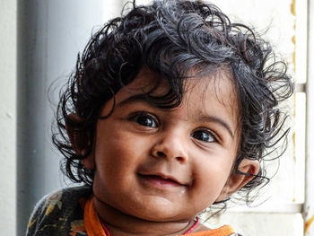 Close-up of boy with a lovely smile