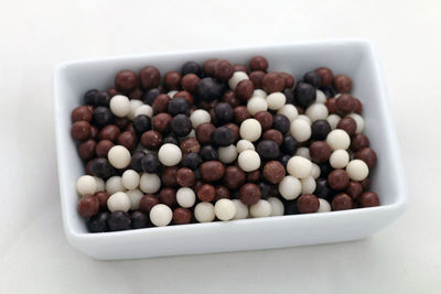 Close-up of food on white background