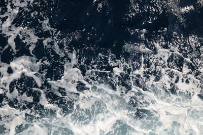 Full frame shot of water splashing in sea