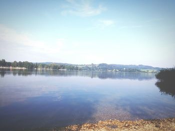 Reflection of clouds in lake