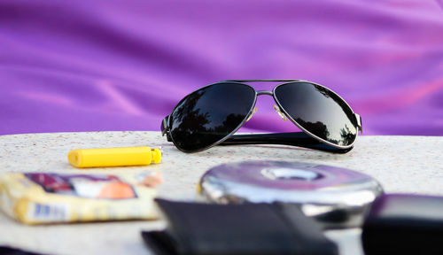 Close-up of sunglasses