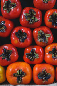 Full frame shot of persimmons