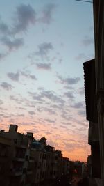 Low angle view of residential buildings against sky