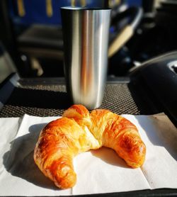 Close-up of breakfast on table