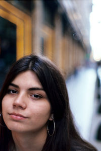 Close-up portrait of young woman