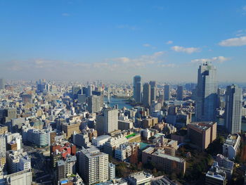 High angle view of a city