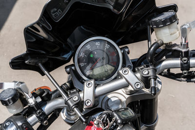 Close-up of speedometer