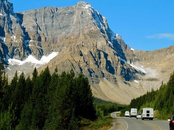 Road leading towards mountains