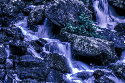 Scenic view of waterfall