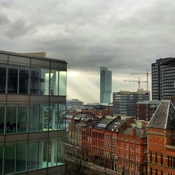 Cloudy sky over city