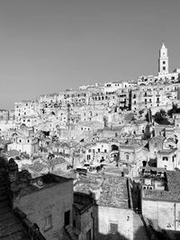 High angle view of townscape against sky