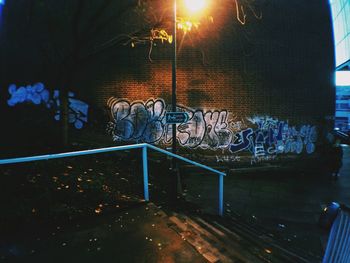 Empty road at night