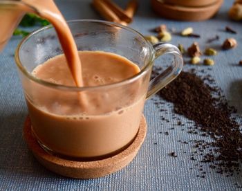 Close-up of coffee on table