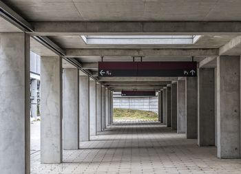 Empty corridor in building