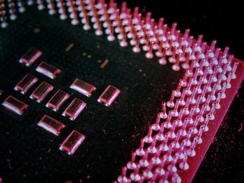 High angle view of computer keyboard