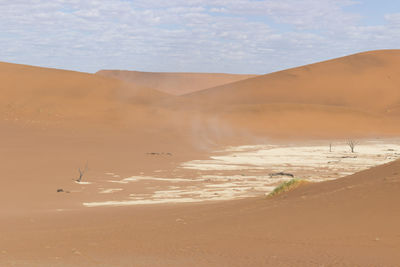 Scenic view of desert against sky