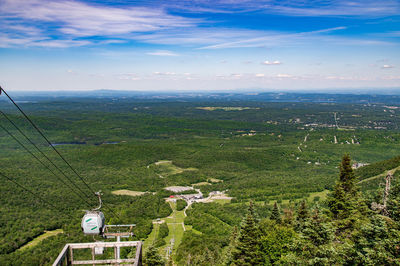 High angle view of landscape against sky