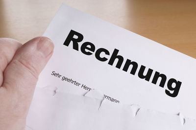 Close-up of text on paper