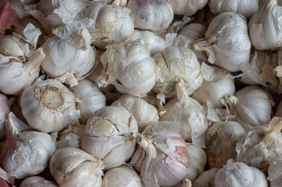 Full frame shot of onions for sale at market