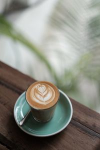 Coffee cup on table